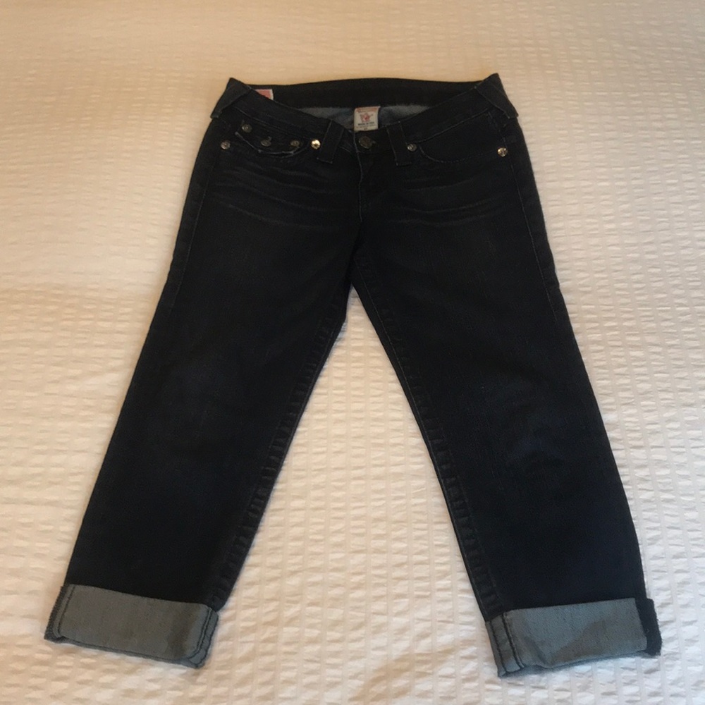True Religion Folded Cuff Capri